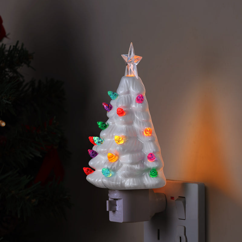 Nostalgic Tree Nightlight - White - Mr. Christmas
