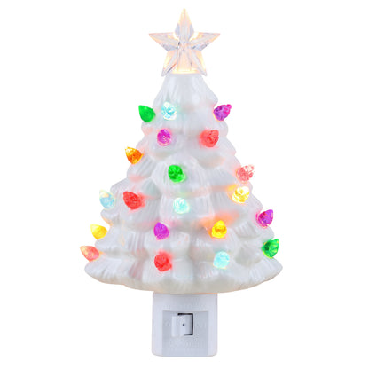 Nostalgic Ceramic Tree Nightlight - White