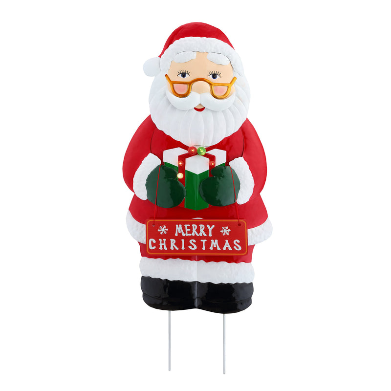36.75" Singing Santa Sculpture - Mr. Christmas
