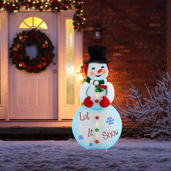Outdoor Metal Snowman Sign - Mr. Christmas