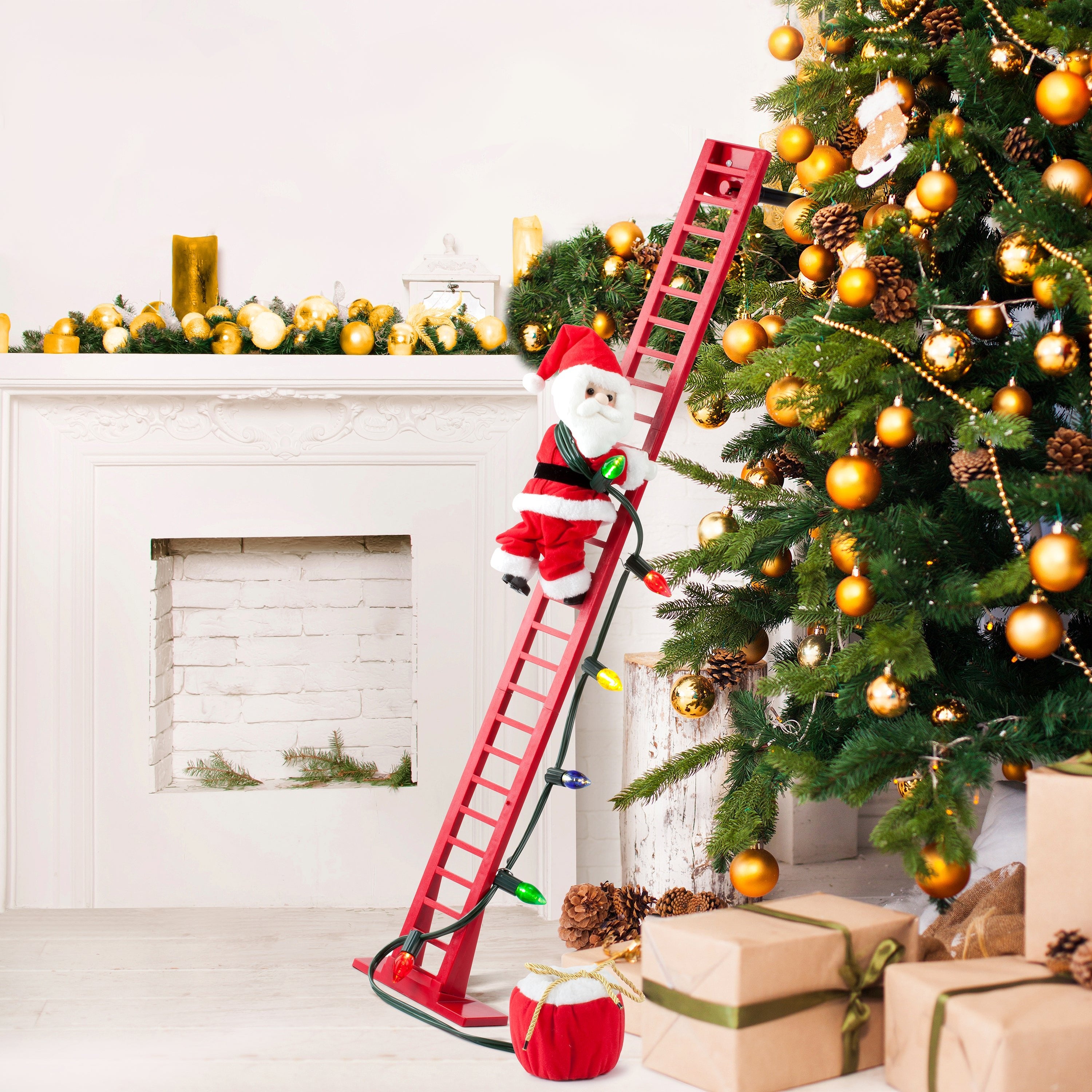 Mr. sold Christmas Pink climbing Santa